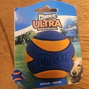 NWT Chuckit! Ultra Squeaker Ball - Medium Dog Toy By Petmate
